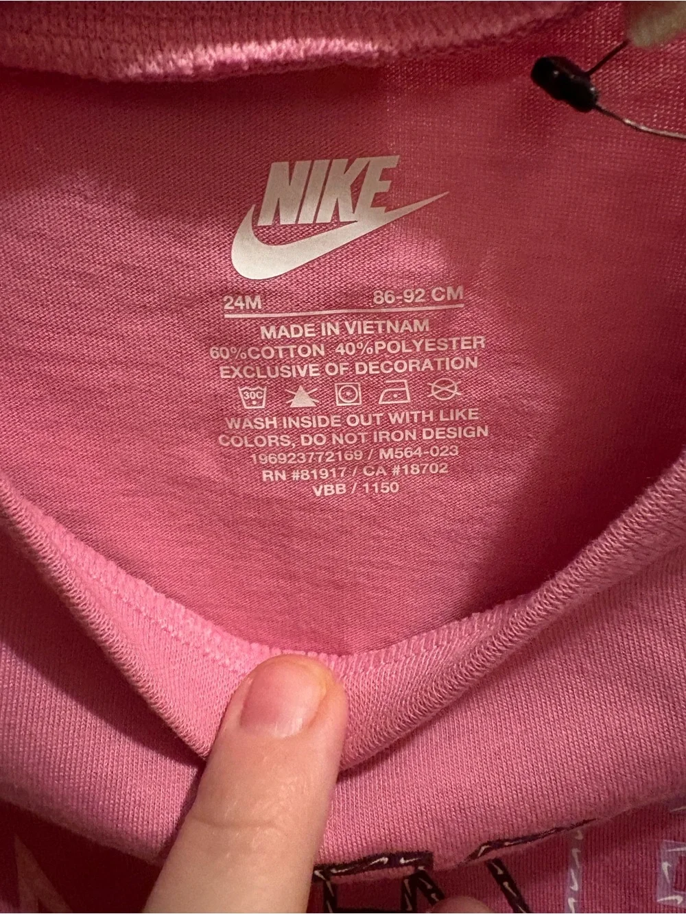 Nike Pink Short-Sleeve Logo Tee for Kids
